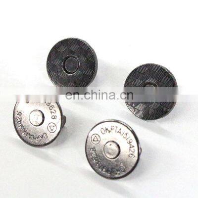 Custom Ss/Stainless Steel Round Garment Black Magnet Magnetic Button