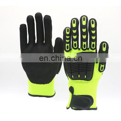Heavy Duty Mechanic Work Gloves Anti Cut Lumbering Safety Gloves TPR Protector Impact Gloves For Running Chainsaw