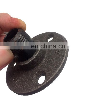 3/4 INCH black malleable cast iron square handrail floor flange
