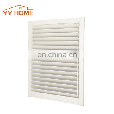 YY Home aluminum plantation shutter in white matching bi-fold and sliding window
