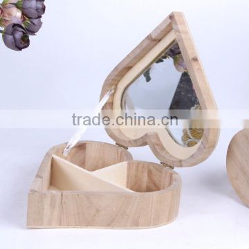 custom wooden gift jewelery box with mirror