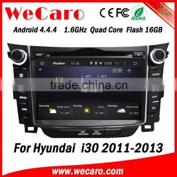 Wecaro WC-HI7028 Android 4.4.4 car multimedia system double din for hyundai i30 car multimedia player android 1080p 2011-2013