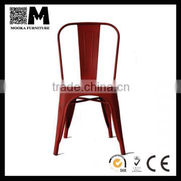 industrial red vintage Cafe Side chair stackable marais chair Xavier chair