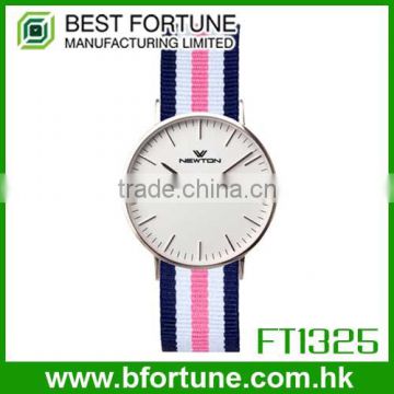 FT1325 Hottest product 2015 trend nylon strap quartz analog fashion watch