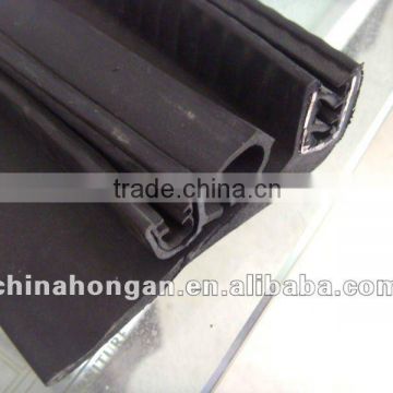Rubber seal with steel