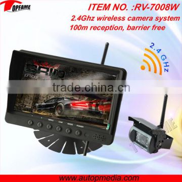 RV-7008WS 7inch wireless rearview camera with monitor & HD CCD camera,waterproof,anti-interference