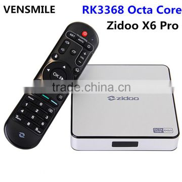 Vensmile Zidoo X6 Pro Factory Smart tv box Android 5.1 Octa Core Zidoo X6 Pro rk 3368 smart tv box