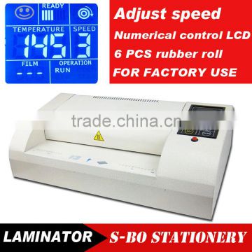 6 rolls hot and cold laminator 330 laminator