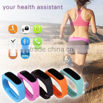 2015 Hot Selling New Model E02 Sport Bluetooth 4.0 Pedometer Smart Bracelet Health Sleep Monitoring Fitness Smartband