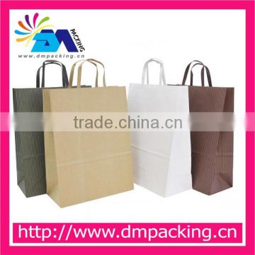 Recycled wholesale cheap brown paper bags with handles