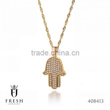 Fashion Gold Plated Necklace - 408413 , Wholesale Gold Plated Jewellery, Gold Plated Jewellery Manufacturer, CZ Cubic Zircon AAA