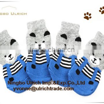 S18 bear knitted boy pet cartoon socks for dogs cats