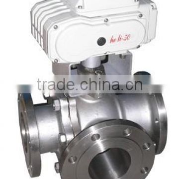 Automatic 3 way Ball Valve with Actuator-SS304
