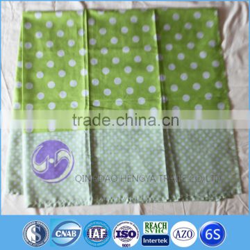 green custom printed Plain coloured cheap cotton table cloth