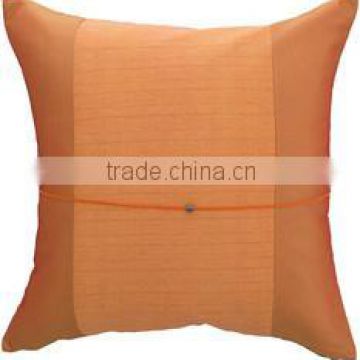 18x18 inch Orange Color Middle Stripe Silk Throw Pillow Cover
