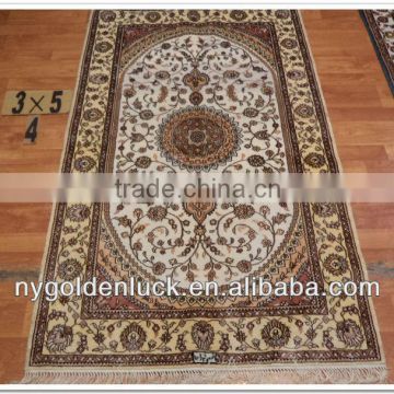 3x5ft Spun Silk Handmade Restaurant Carpet