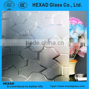 High Quality Cross Square Pattern/Figured Glass/Obscure Glass for Decorative