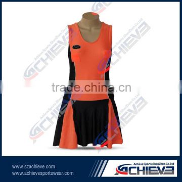 fashion women club team customized sublimation printing netball uniforms netball dress