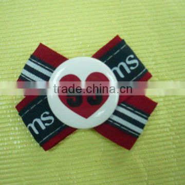 fashional heart badges made of cloth and pvc for garments