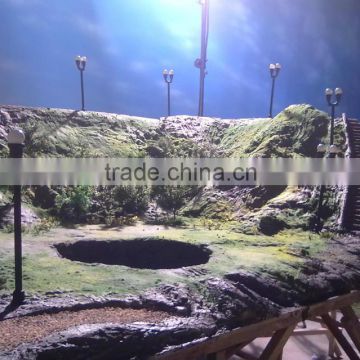 Scene scale model for theme park with lighting