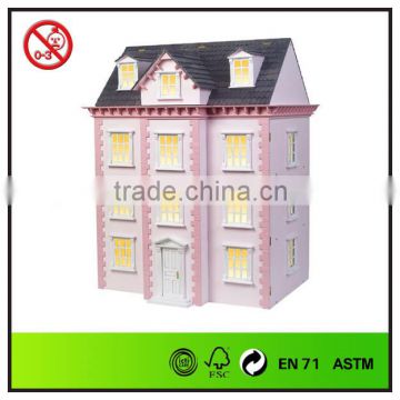4-Storied good quality pink fashion doll house