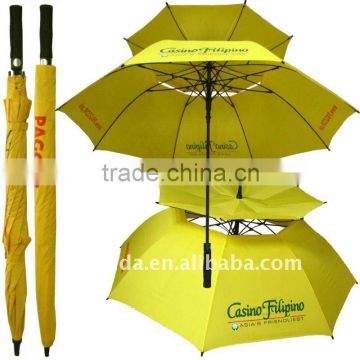 yellow big golf storm umbrella