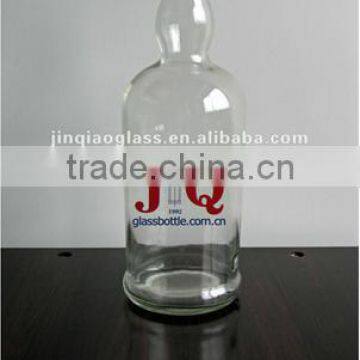 750ml round glass alcohol bottle