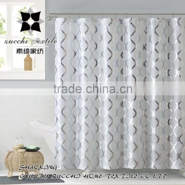 Hot-stamping print textile bathroom shower curtain panel