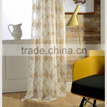 Big flower embroidery thermal Interiors Online curtain