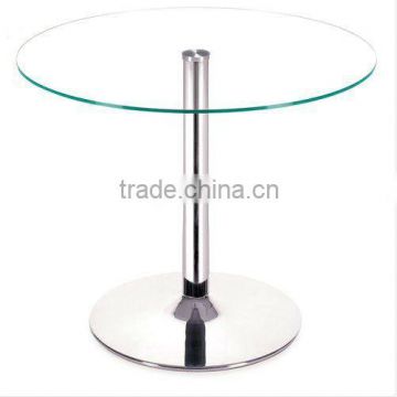 Tempered Glass/Chromed Steel Dining Table