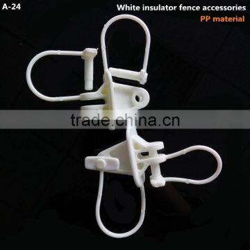 Electric fencing,fence insulators,for insertion with pinlock insulator