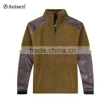 China factory wholesale men cheap polar fleece 100% polyester jacket winter coat
