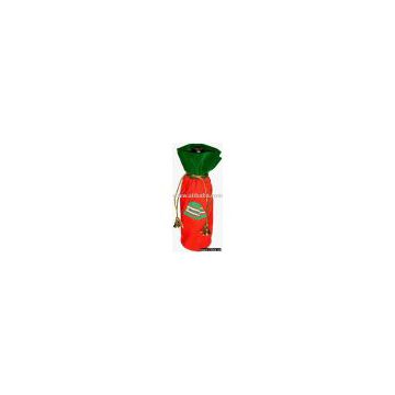 Lahu X'mas Wine Bottle Holder Ornament-Red