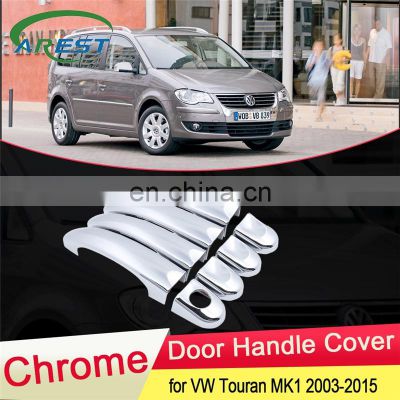 for Volkswagen VW Touran MK1 2003~2015 Chrome Door Handle Cover Trim Set Car Styling Accessories 2004 2005 2006 2007 2008 2009