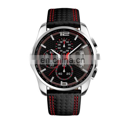Best selling Custom relojes luxury brand SKMEI 9106 mens quartz analog wristwatches Genuine leather business watch