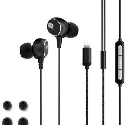 Black White lighting original headphones mfi earbuds for apple iphone XS,XR