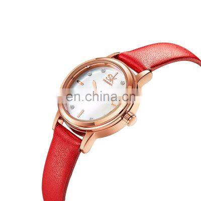 SHENGKE Chinese Classic Red Watches K9024 Small Dial Watch Ultra Lady Wrist Watches Fancy Chic Women Handwatch