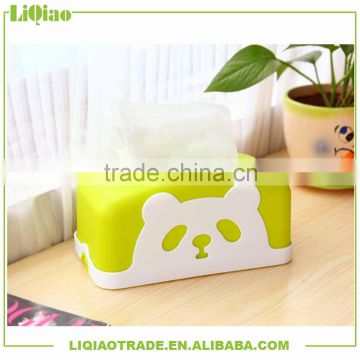 chinese panda style cartoon type quare tissue box