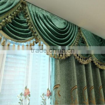 Blackout European style electric curtain for hotel project/ motorized curtain system for hotel