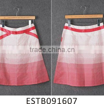Ladies cotton polka dot printed gradiente western skirts