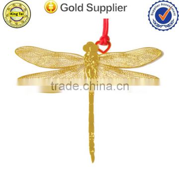 dragonfly shape bookmark/gold color bookmark/metal bookmark with cheap price