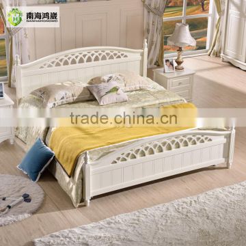 Latest White Simple Design Wooden MDF Bedroom Furniture