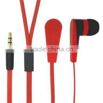 hot selling Flat cable earphone for MP3/MP4 /