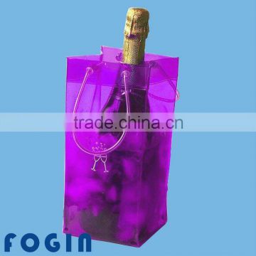 Customized freez able PVC wine cooler bags