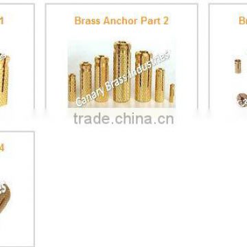 brass Anchor systems for rock and concrete