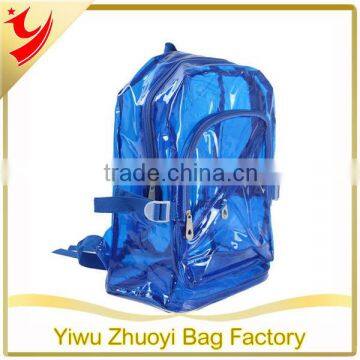 2015 Clear Transparent PVC School Backpack Outdoor Bags
