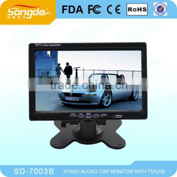 7inch TFT car lcd monitor with full function remote control