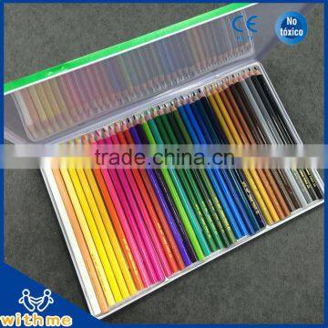 hot selling 36pcs triangular shape with high quality lead color pencil in metal box