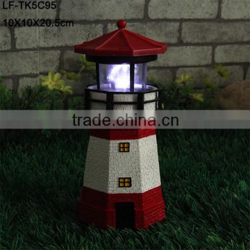 Solar lighthouse statue lights garden