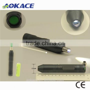 Handheld LED otoscope pen light source